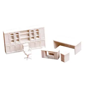 Мини-модель мебели Реалистичная мини-модель стола Миниатюрные стулья Модель мебели в масштабе 1/50 для декора кукольного домика Реквизит для фотосъемки