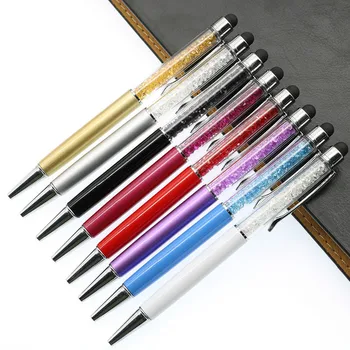 Шариковые ручки с бриллиантами, модный креативный стилус с кристаллами, сенсорная ручка для письма, канцелярские принадлежности, Школьная шариковая ручка
