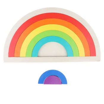 Строительные блоки Rainbow Stacker Geometry из 7 частей для малышей