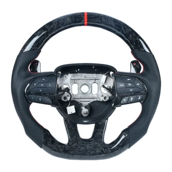 Рулевое колесо из углеродного волокна, замена перфорированной кожи, Настраиваемая для Jeep Grand Cherokee SRT 2014-2021