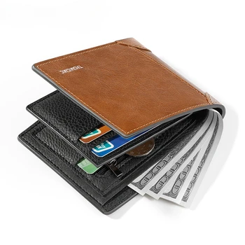 Короткий ретро-кошелек в долларовом стиле для деловых мужчин из искусственной кожи с несколькими картами большой емкости, усовершенствованная сумка для карточек с отрывными листьями