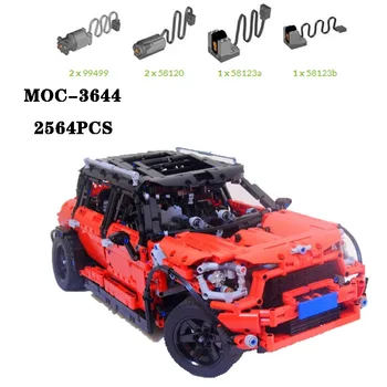 Классический мини-суперспортивный автомобиль MOC-3644 Высокой сложности сборки, строительные блоки, игрушки для взрослых и детей, подарок на день рождения
