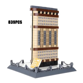 Всемирно Известный современный архитектурный квартал США, Нью-Йорк, коллекция игрушек Fuller Flatiron Build Model Brick, Nanobrick