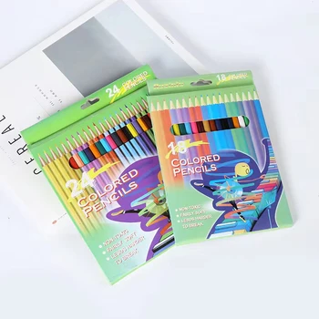 6 Коробок 18 цветных металлических карандашей, набор для рисования, цветные карандаши для раскрашивания, Профессиональные художественные принадлежности для художника