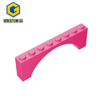 Кирпичная арка Gobricks GDS-677 1x8x2 с рельефом совместима с конструкторами lego 16577 3308 для детских развивающих строительных блоков 