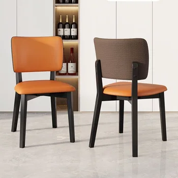 Мягкий стул-сумка из массива дерева, домашний обеденный стул, легкий роскошный современный минималистичный стул с мягкой спинкой, обеденный стул для ресторана, отеля