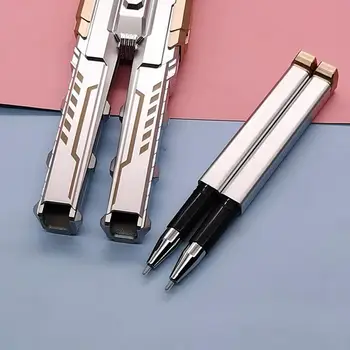 Модная ручка-роллер, гелевая ручка с черными чернилами, Ударопрочная, в форме робота, шариковая ручка для письма, быстросохнущая