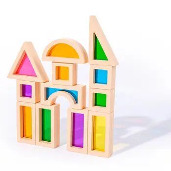 25 Штук штабелируемых строительных блоков, развивающих игрушек, развивающих игрушек для малышей, цветов и форм, раннего обучения для дошкольников