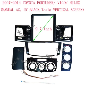 2 Din 9,7-дюймовая Автомобильная Рамка Для TOYOTA FORTUNER/VIGO 2005-2014 Tesla Style Android Radio Audio Dash Комплект Монтажной Панели