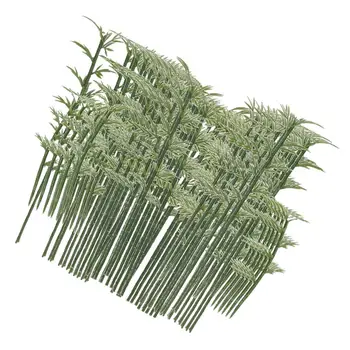 100шт. Зеленая модель бамбуковых деревьев Макет архитектуры Wargame