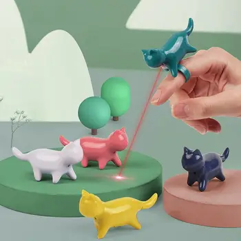Занятая игрушка Для домашних животных Мини-Лазерная кошка Игрушка для кошек Фонарик-указка Лазерный преследователь Игрушки для собак Интерактивная кошка Для хранения игрушек Забавный пальчик