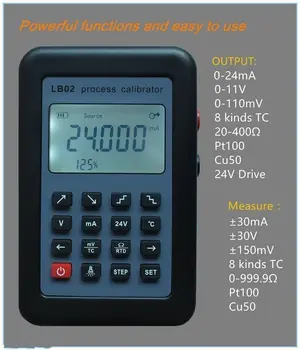 Измеритель напряжения сопротивления LB02 4-20 мА 0-10 В/мВ Источник Генератора сигналов термопара PT100 калибратор температурного процесса Тестер