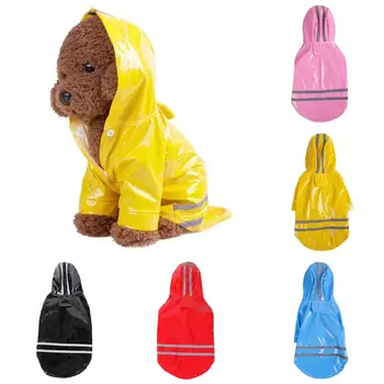 Уличный костюм для домашних животных, комбинезон, Дождевик с капюшоном для собак и щенков, Водонепроницаемая куртка