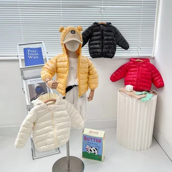 Пуховик для девочек Куртка Хлопковая ветрозащитная верхняя одежда 2023 года в стиле ретро Теплая утепленная зимняя лыжная одежда больших размеров Детская одежда