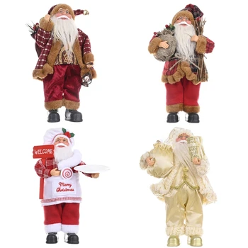 Рождественское украшение Санта-Клауса ручной работы для куклы 12-дюймовая фигурка Санта-Клауса для декора рождественской вечеринки, Дня Благодарения, Дня рождения