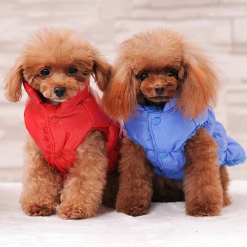 Зимнее пальто для маленьких собак кошек Теплая куртка с хлопковой подкладкой Водонепроницаемый жилет Легкая одежда для холодной погоды на открытом воздухе