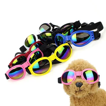 Складные Аксессуары для очков для домашних собак, Очки для домашних животных среднего размера, Водонепроницаемые солнцезащитные очки для собак с защитой от ультрафиолета