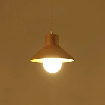 Подвесные светильники из скандинавского дерева для кухонного островка, домашнего декора, подвесной светильник, прикроватный столик в ресторане, обеденный зал, подвесной светильник