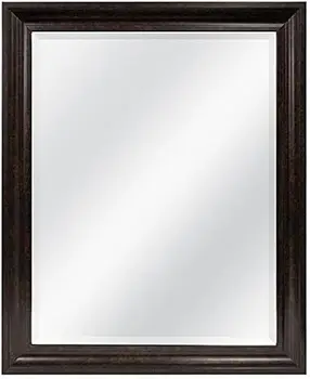 Зеркало, современное прямоугольное зеркало для гостиной, спальни или ванной, 26,5 на 32,5 дюйма, белое