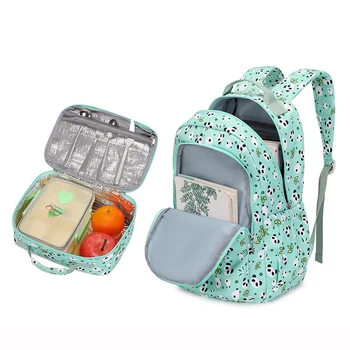 Набор школьных рюкзаков с милым мультяшным рисунком, водонепроницаемые школьные сумки для девочек, легкая сумка для книг, Ланчбокс, подарок для школьников