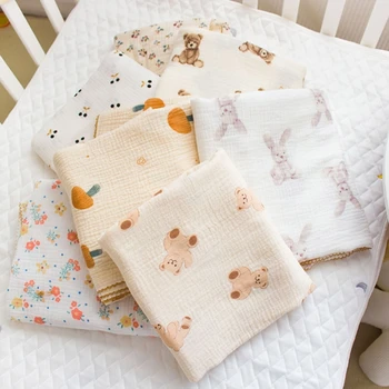 Одеяло для пеленания, 2 слоя хлопчатобумажной ткани, детское одеяло для кондиционирования воздуха, одеяла для новорожденных мальчиков и девочек.
