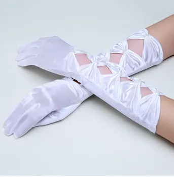 Дешевые 1 пара прозрачных перчаток без пальцев длиной до локтя Свадебные для невесты Аксессуары для вождения на выпускном вечере
