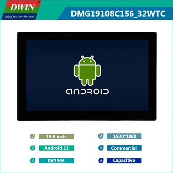 DWIN Новое поступление 15,6-дюймовый Android-дисплей 1920 * 1080 пикселей HD Android11 OS Емкостный сенсорный экран IPS Монитор ЖК-модуль