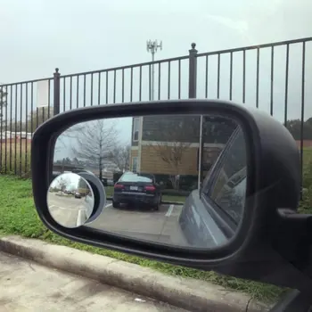 2шт Зеркало заднего вида автомобиля, круглое зеркало, Отражающее слепое пятно, Регулируемое на 360 градусов, Вспомогательное зеркало слепого пятна без полей