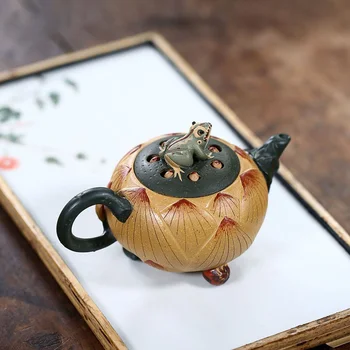 creativa Zisha, tetera con filtro hecho mano, tetera Yixing de arcilla púrpura, té de belleza, juegos de personalizados