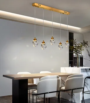 Современная минималистичная люстра для гостиной, простой линейный подвесной светильник для ресторана, подвесной светильник для дома в скандинавском стиле, креативный магазин, светодиодная лампа