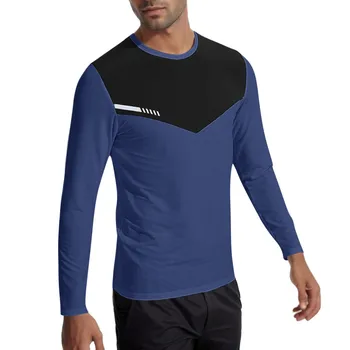 Мужская облегающая футболка для занятий фитнесом, бегом, тренировками, с длинными рукавами, мужская винтажная одежда