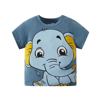 Корейская одежда для мальчиков SAILEROAD, Летняя футболка, хлопковые футболки со слоном с коротким рукавом, детские футболки, детская одежда