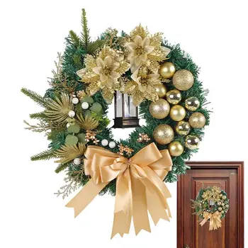Рождественские украшения, внутренний венок, светодиодное крыльцо, Наружные венки для входной двери, украшения из сосновых иголок, венки, Летние Венки