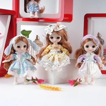 Милая девочка-эльф, одетая куклой, Свадебное платье Принцессы, Детская кукла, Игрушка, Цветной комплект в коробке