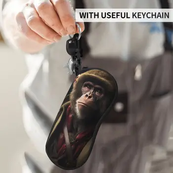 Чехол для очков в виде обезьяны Охотничье животное Олицетворяет брелок для ключей, солнцезащитные очки, Модная карманная коробка для очков, сумка для очков Унисекс