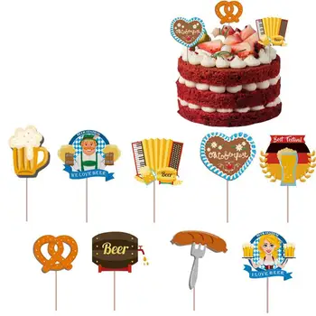 Выбор торта на Октоберфесте, флаг, Топпер для кексов, праздничные украшения для вечеринки на Октоберфесте