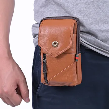 Мужские поясные сумки из натуральной кожи, сумки для телефона, мужская сумка, маленькая нагрудная сумка на ремне, сумки через плечо, уличный чехол