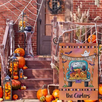Праздничный баннер с ужасами в виде тыквы на Хэллоуин, праздничный декор, декор двора, Садовый баннер, бесплатная доставка Бытовая техника
