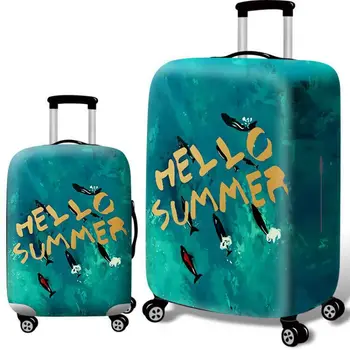 Цифровая печать эластичный багаж чемодан багаж протектор пылезащитный чехол для 18-32 дюймов, чехол для чемодана, организатор путешествий 