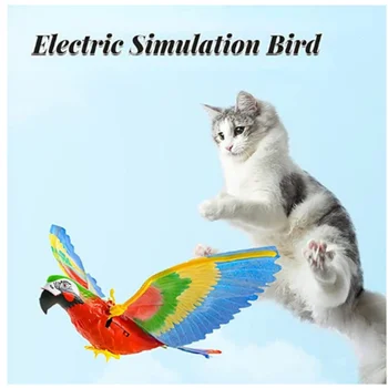 Имитация игрушек для кошек, Электрический Попугай, Бесшумная Подвесная Леска, Летающая Игрушка-Птица, Парящая, Дразнящая домашних животных, Принадлежности для дрессировки