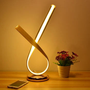 Простая современная индивидуальность, настольная лампа, прикроватная лампа для спальни, креативный энергосберегающий стол, гостиная, офис, защита для глаз, светодиод