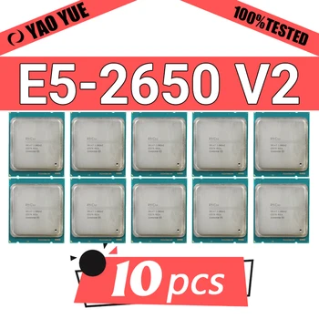 Используется 10шт E5 2650 V2 LGA 2011 CPU Процессор 8 CORE 2.6GHz 20M 95W SR1A8 E5 2650V2 поддержка материнской платы X79