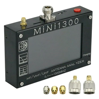 0,1-1300 МГц HF VHF UHF 4,3-дюймовый Антенный Анализатор Векторный Сетевой Анализатор КСВ-Метр Частотный Мультиметр Mini1300