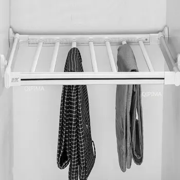 Аксессуары внутри шкафа Выдвижной Шкаф Подвесная вешалка для брюк Многофункциональная амортизирующая вешалка для брюк Шкаф для хранения одежды
