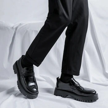 2023 Новые Классические Кожаные Мужские костюмы, Обувь, Мужская обувь, Мужские модельные туфли без застежки, Мужские Оксфорды, Модная мужская обувь В деловом стиле