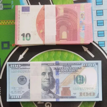 100 шт. /компл. Карманный Кукольный домик 1: 1 В виде настоящей игрушечной банкноты-имитации Евро, мини-Миниатюрная модель