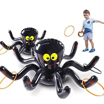 Хэллоуин Надувное кольцо с осьминогом для игры в бассейн ПВХ Кольца-пауки для вечеринки в помещении и на открытом воздухе для игры в Хэллоуин Украшения