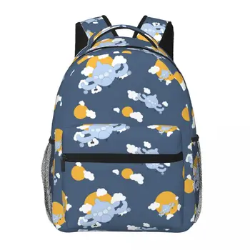 Модный школьный рюкзак Мультяшный самолет с солнечными облаками, рюкзак для девочек и мальчиков, школьная сумка Mochila