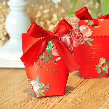 Новые подарочные коробки для цветов и конфет, подарочные пакеты с лентой, свадебные сувениры, Бумажная коробочка для таинств свадьбы и помолвки