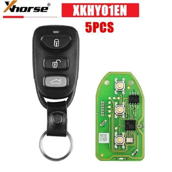1/5/10шт Xhorse XKHY01EN Проводной Универсальный Дистанционный Ключ для Hyundai 3 + 1 Кнопки Английская Версия работает с инструментом Xhorse VVDI Key tool